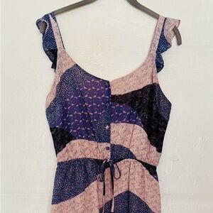 BB Dakota All Mixed Up Ruffle Sleeve Dress, Sz M